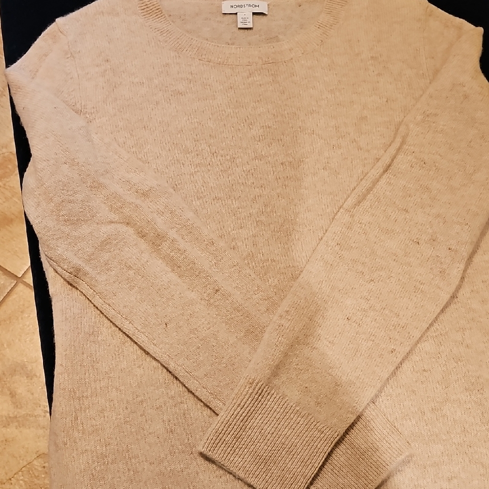Nordstrom Men's Cream Cashmere Sweater